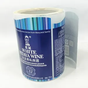 Vin de Taille Standard de Marque Privée, Estampage à Chaud Papier pour Étiquette De Vin, Vin Auto-Adhésif Étiquette Autocollant