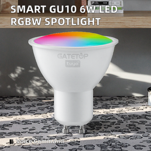 <span class=keywords><strong>Wifi</strong></span>-kiểm soát CE chứng nhận RGBW thông minh Spotlight 6W AC85V-265V <span class=keywords><strong>Dimmable</strong></span> <span class=keywords><strong>Led</strong></span> GU10 nhựa app điều khiển thông qua cuộc sống thông minh ứng dụng - Product Image 2