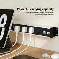 Multiprise PDU 3 prises CA 16A avec ports USB A+C et RJ45, protection contre les surtensions 3250W, interrupteur marche/arrêt