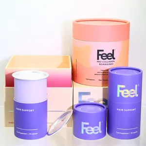Custom Design Cylindrical Cardboard Luxury Perfume Lip Gloss Tubes Tea Candy Packaging Shipping Round Tube Box