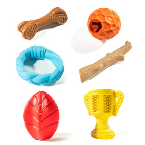 <b>Dog</b> Toys Chew Set Rubber Durable Indoor Pet Play For <b>Dogs</b> With Teeth Cleaning Function - Product Image 1