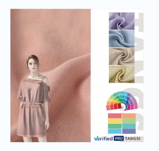 Market Fashion Softer Garment Style Crepe Ones in Light Weight Material Linen Viscose Fabrics for Clothing