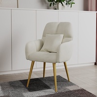 Chaise de maquillage en métal avec dossier, style moderne et simple, pour coiffeuse de chambre, populaire sur internet, luxe léger, tabouret pour manucure Instagram pour filles