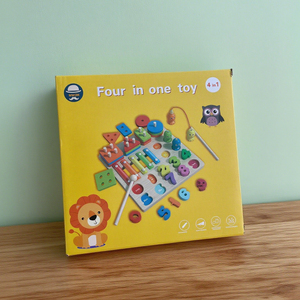4 1 Multi-functional Wooden Early Education Intelligence Development Toys Digital Cognitive Fruit Shape Matching for 5-7 Years - Product Image 3