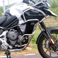 MOSPEED Moto Acier Inoxydable 12L Porte-Bagages Latéral Cadre Sacoche Selle Top Case Arrière pour R1200GS R1250GS Adv