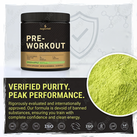 Poudre pré-entraînement Aegelwell en marque propre pour adultes, musculation, bêta-alanine, créatine monohydrate, gestion de l'énergie, 300 g, faible teneur en sucre