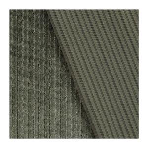 Nuevos colores de moda AB rib Stripe súper suave 1x1 rib Velvet shimmer tela raya para vestido de tela - Product Image 3