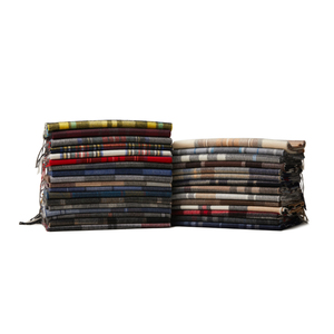 Bufanda a cuadros cepillada tejida de Cachemira pura <span class=keywords><strong>C</strong></span> para chal de hombre con tartán comprobado OEM personalizar lana lujosa - Product Image 1