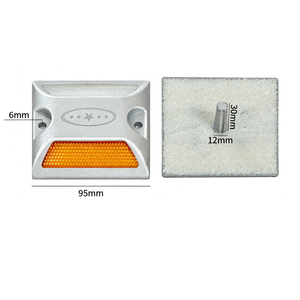 Catarifrangente Stradale in Alluminio Pressofuso <span class=keywords><strong>per</strong></span> la Sicurezza del Traffico, Segnalatore Orizzontale Riflettente con Punta <span class=keywords><strong>per</strong></span> Autostrade - Product Image 6