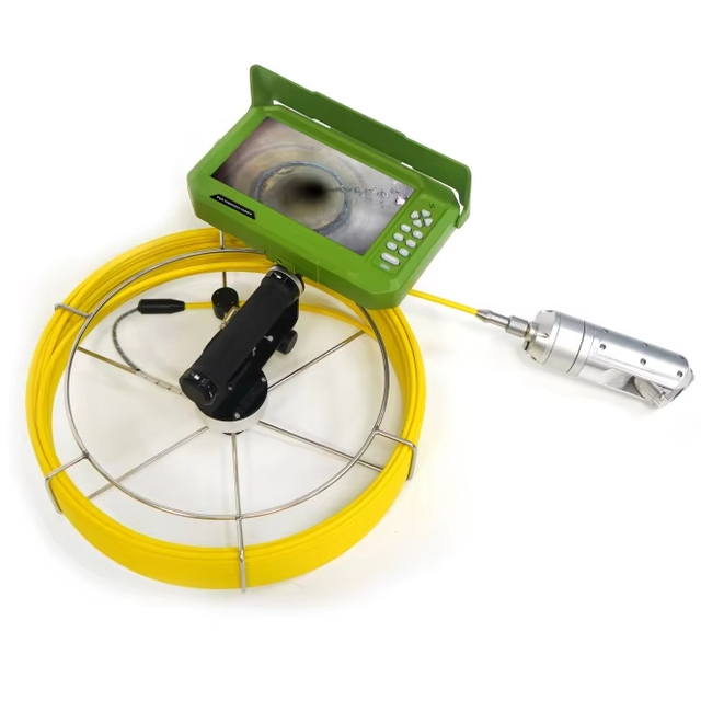 HD Pipe Inspection Camera with Meter Counter and Replaceable 8mm/16mm/21mm Camera Heads for Sewer Drain Pipeline Inspection