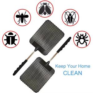 ไม้ตีแมลงวันแบบยืดหดได้1ชิ้นไม้ตีแมลงวันพลาสติกทนทานเครื่องพ่นไฟด้วยกล้องโทรทรรศน์พร้อมที่จับสแตนเลสสำหรับในร่ม/คลาส - Product Image 2