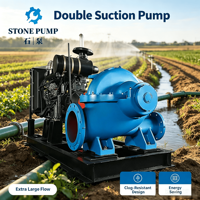 Pompe centrifuge à corps fendu à double aspiration monophasée OEM/ODM à haute efficacité pour l'alimentation en eau centralisée