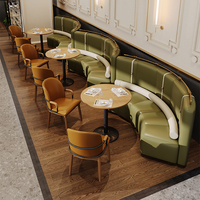Mobilier commercial pour restaurant : Banquette en cuir, canapé de salle à manger avec table et chaises, table et chaises vintage pour restaurant