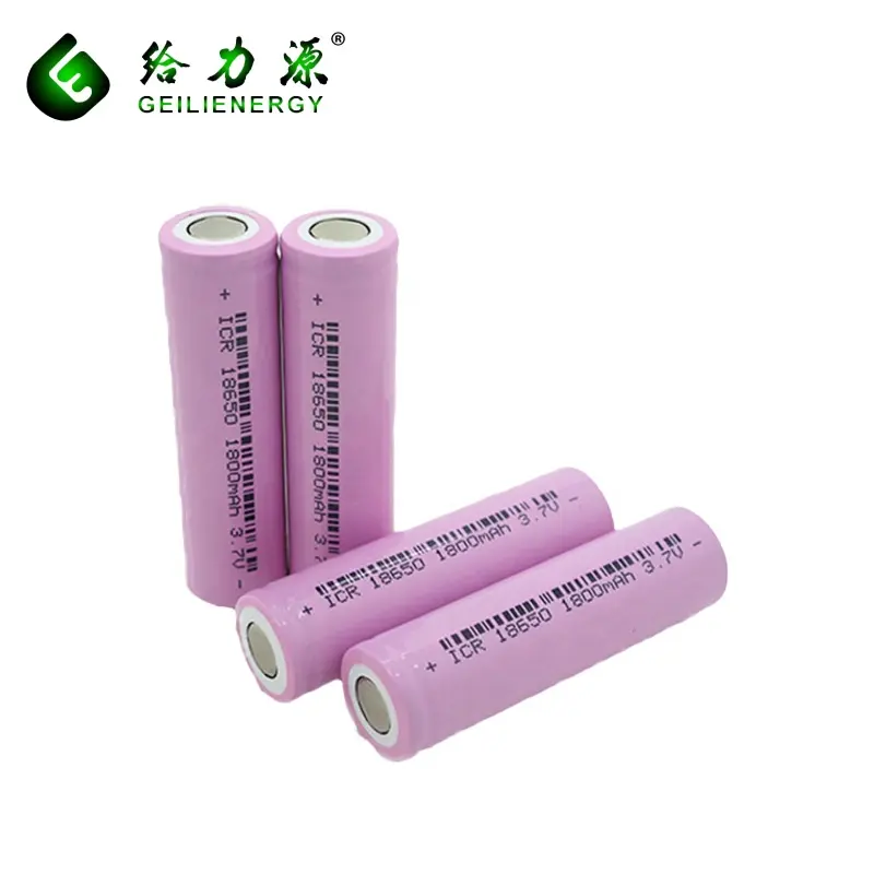 Round cylindrical Factory Price icr lithium 18650 1800mah 3.7v rechargeable battery
