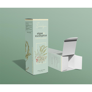 Custom High-End Cosmetic Folders <b>Box</b> with Embossed Face Cream Packaging CMYK Logo Printed White Coated Paper <b>Foldable</b> Design - Product Image 2