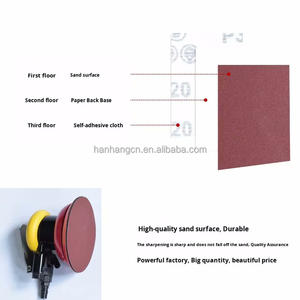 Sandpapier mit porösem Samt rücken Mittleres Schleifpapier 150mm Auto-Trocken schleifpapier für Metall möbel farbe Premium-Schleif scheibe - Product Image 6