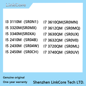 CPU I3 3110M SR0N1 <span class=keywords><strong>I5</strong></span> 3320M SR0MX <span class=keywords><strong>I5</strong></span> 3340M SR0XA <span class=keywords><strong>I5</strong></span> <span class=keywords><strong>2410M</strong></span> SR04B <span class=keywords><strong>I5</strong></span> 2430M SR04W <span class=keywords><strong>I5</strong></span> 2450M SR0CH I7 3610QM SR0MN I7 3612QM SR0MQ - Product Image 1