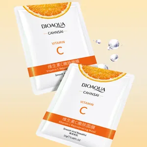 Маска для лица Bioaqua-Organic Skin, витамин С, отбеливающая маска для лица, Органическая, OEM, ODM