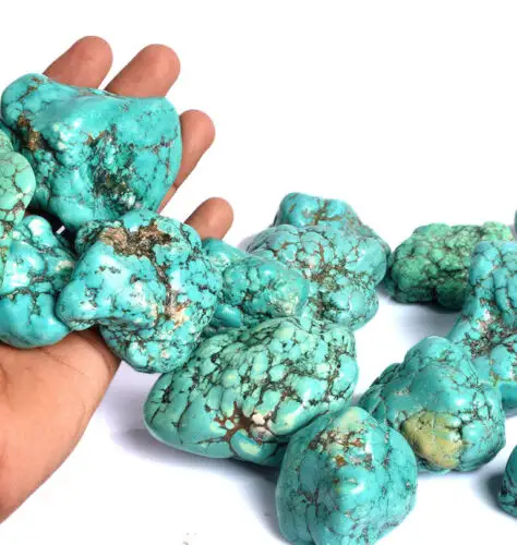 Pedra preciosa natural esmagada azul turquesa, granel por atacado