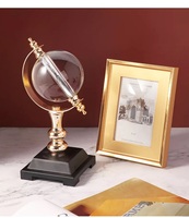 Sculpture de table en métal de style européen moderne, globe en fer, décoration de luxe pour la salle à manger et le salon