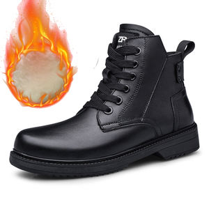 Botas de Invierno de Cuero de Alta Calidad para Hombre, Cierre con Cordones, Zapatos Casuales Cómodos, con Función de Aumento de Altura, para Primavera y Otoño - Product Image 1