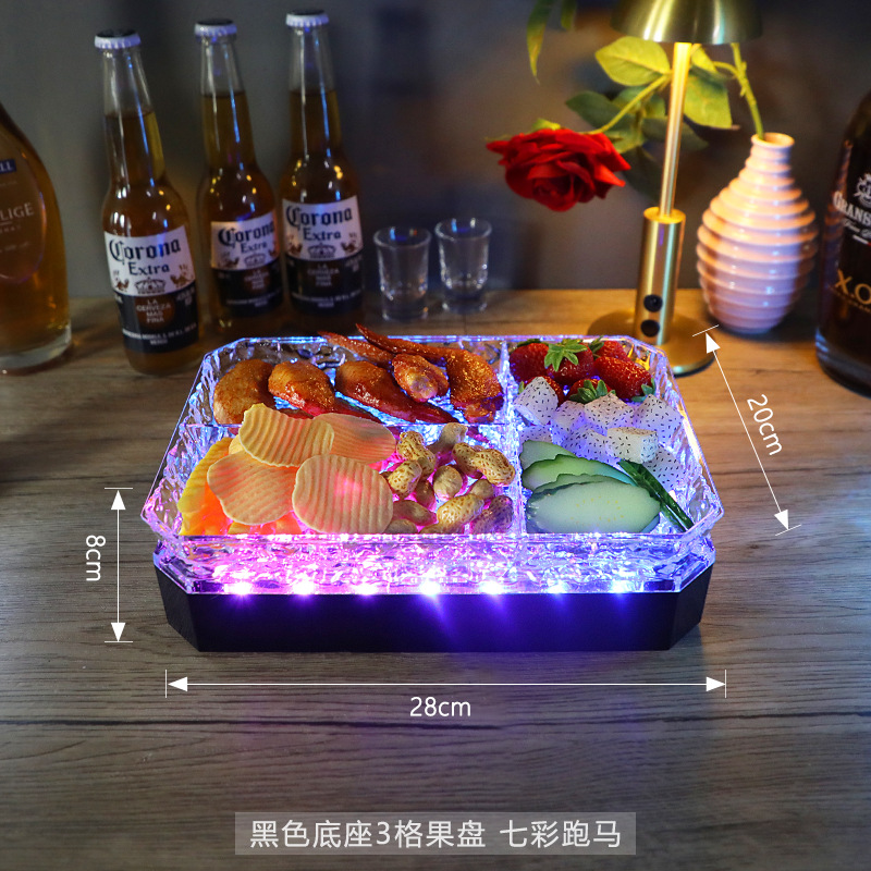 Fondo negro de 3 rejillas con siete colores que se pueden fijar