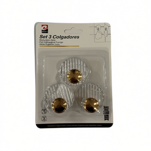 Set 3 Colgadores Redondos Transparentes Con Adhesivo Fuerte Para Superficies Lisas - Product Image 1