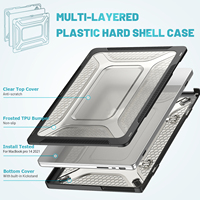 Vente en gros OEM ODM coque transparente personnalisée antichoc dur PC portable couvre Chromebook étui pour Macbook Air 13 Pro 13 14 16