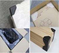Protecteur d'angle en plastique noir 50/60/80/90/120 mm pour emballage carton, matériau anti-collision, protection de bords pour livraison express