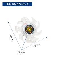 Mini ventilateur d'extraction pour ordinateur 12V CC à faible puissance, avec pales en plastique sans cadre 40x40x07mm et roulement hydraulique, pour refroidissement par air