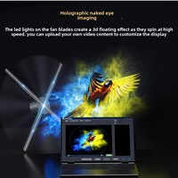 Boîte à lumière holographique 3D à vision directe pour centre commercial, panneau publicitaire dynamique extérieur étanche, télécommande via application mobile
