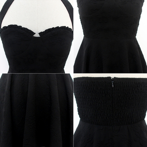 <span class=keywords><strong>Robe</strong></span> d'été élégante pour femme, mini-<span class=keywords><strong>robe</strong></span> évasée texturée à col halter, <span class=keywords><strong>robe</strong></span> <span class=keywords><strong>de</strong></span> soirée style sweetheart - Product Image 5