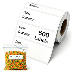 500 Adet 1x3 Yazılabilir Çevre Dostu Isıya Dayanıklı Yağa Dayanıklı Çıkarılabilir Su Geçirmez Kağıt Dondurucu Etiketleri Güçlü Yapışkanlı Snack No - Product Image 1