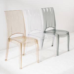 Chaise en résine transparente D 017, chaise d'intérieur pour hôtel, design moderne minimaliste, pour la maison, le restaurant, le bar. - Product Image 2
