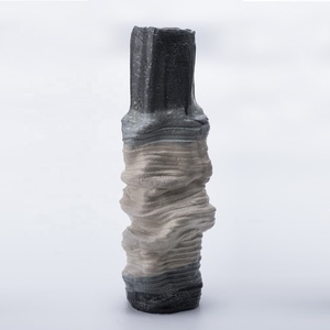 Design creativo un <span class=keywords><strong>Set</strong></span> di vasi blu Ins da tavolo ornamento in ceramica vaso di fiori decorativo astratto - Product Image 2