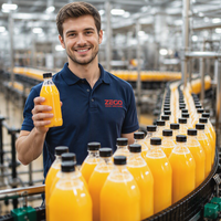 Ligne de production de remplissage d'eau en bouteilles en plastique pour boissons, automatique, 600 BPH, 5 gallons, contrôlée par PLC, avec économie d'énergie