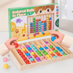 Frühkindliches Lernspiel mit Bunten Bällen zum Sortieren - Farbzuordnung, Klassifizierung und Kognitives Puzzle-Spielzeug - Product Image 5