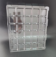 Plateaux blister au chocolat Plateau d'insertion carré jetable en PET et en plastique pour emballage de plateau de moule de collations de barres de chocolat