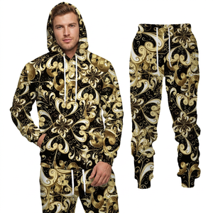 Ensembles de survêtements à capuche décontractés pour hommes, entièrement personnalisables par sublimation, imprimés, écologiques, de haute qualité, à séchage rapide et respirants - Product Image 1