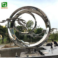 Décoration de jardin extérieur Sculpture globe métal monde en bronze coulé