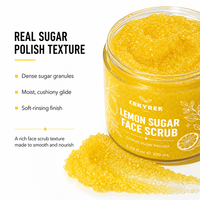 Lemon Sugar Face Scrub Exfoliating Brightening Moisturizing Natural Organic Deep Clean Skin Care Facial Spa