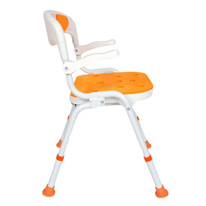Lan Zekang Aluminum Alloy Shower Chair 300 Lb Capacity <b>Folding</b> Bath <b>Stool</b> For Elderly Pregnant Toilet Safety - Product Image 1