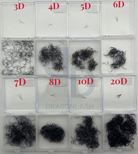 Wholesale Mix Length 2D 3D 4D 5D 6D 10D 20D Premade Eyelashes Custom Logo Pointy Base Loose Fans 0.03 05 07 loose fans - Product Image 6