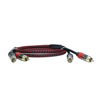 Câble RCA pour accessoires d'enceintes audio de voiture, 6 pieds, haute qualité, couleur transparente mate, prix de gros