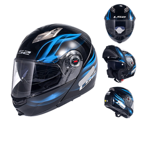 <span class=keywords><strong>Casque</strong></span> <span class=keywords><strong>de</strong></span> moto LS2 FF370 à double visière toutes saisons, protection solaire pour hommes et femmes, état neuf - Product Image 3