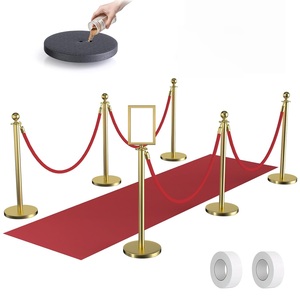 Postes y Cuerdas <span class=keywords><strong>de</strong></span> Acero Inoxidable para Alfombra Roja, 6 Piezas, Postes <span class=keywords><strong>de</strong></span> Señalización, Cuerdas <span class=keywords><strong>de</strong></span> Terciopelo, Marco para Señales <span class=keywords><strong>de</strong></span> Tráfico Tamaño <span class=keywords><strong>A4</strong></span> - Product Image 1