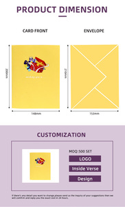 Cartões de Aniversário Personalizados em Papel 3D Feitos à Mão com Corte a Laser, Impressão Offset, Design Pop-up e Verniz Fosco - Product Image 6