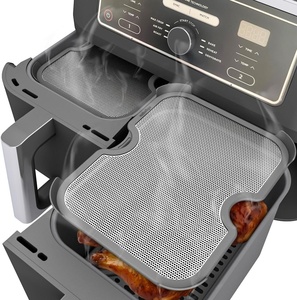 2 X ZauberFry Pelindung Tabung Pemanas dan Kipas Anti Cipratan Minyak untuk Ninja Foodi MAX Dual <span class=keywords><strong>Zone</strong></span> AF400EU dan AF451EU Aksesoris Penggorengan - Product Image 1