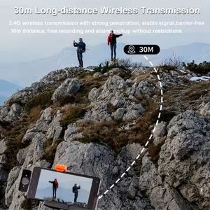 Q8 Micrófono Lavalier inalámbrico estilo Botón de suministro transfronterizo para teléfono móvil Transmisión en vivo Grabación de video Reducción de ruido - Product Image 5