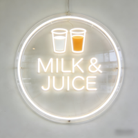 Logo d'entreprise personnalisé rétroéclairé pour intérieur, enseigne lumineuse en acrylique 3D LED néon avec transformateur pour montage mural intérieur/extérieur